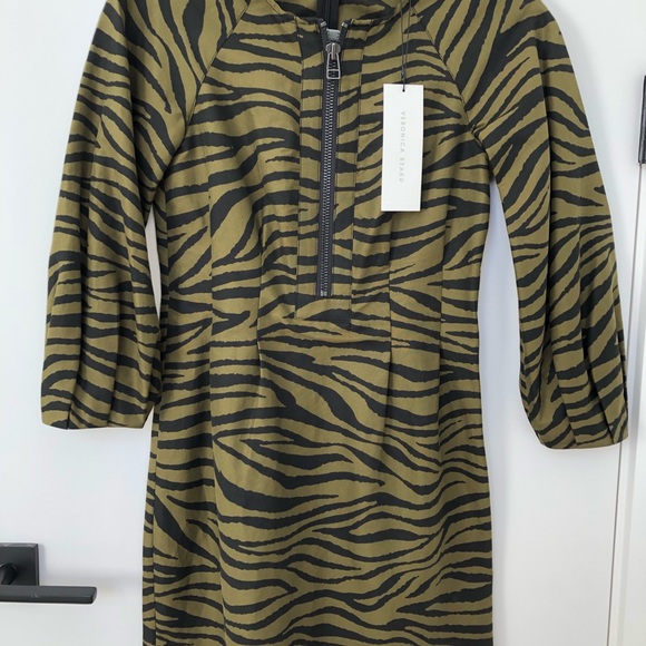 NWT Veronica Beard Navi Dress Olive color Size 2 - Picture 6 of 6
